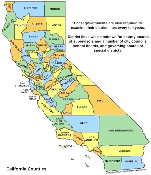 california county map 3