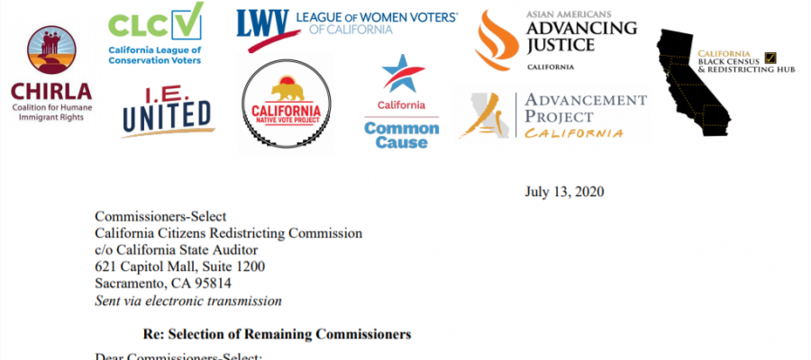 California Redistricting Commission lacks representation California Redistricting Commission lacks representation, gerrymadering, California, League of women voters