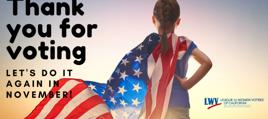 Thank you for voting girl with american flag cape Thank you for voting girl with american flag cape