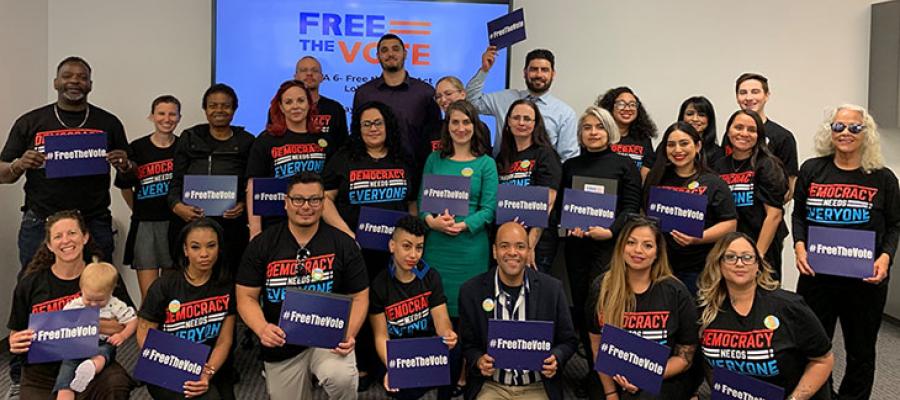 Free the vote for Californians Free the vote, aca6, voting rights, league of women voters, callifornia, voting, elections, grassroots, parole