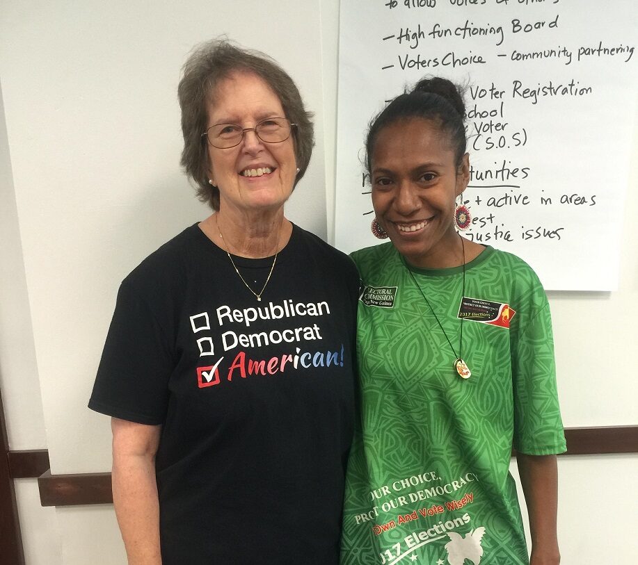 LWVC Board Director Martha Cox with New Irex Community Solutions Fellow Fredah Joses