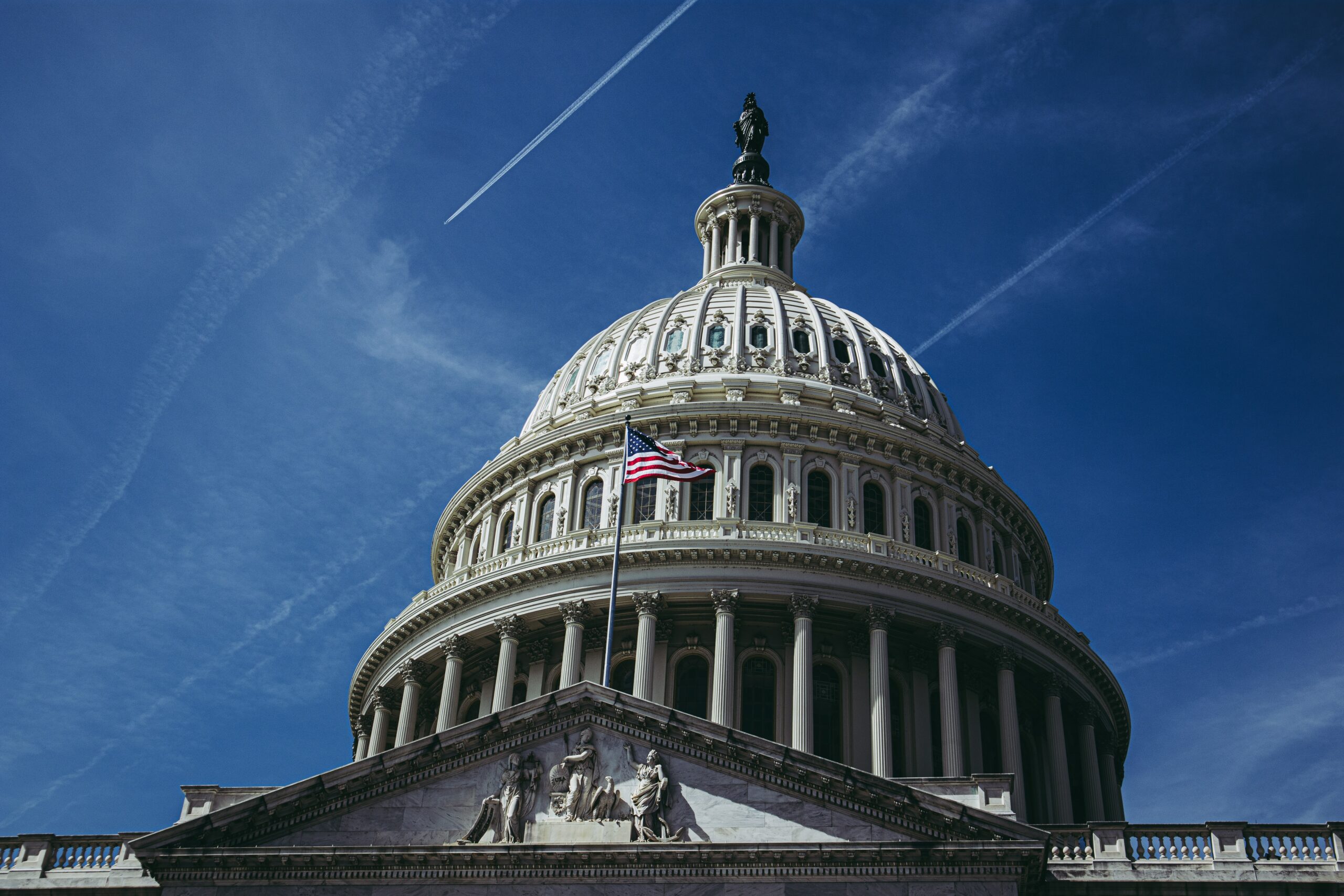 United State Capitol (close-up of outside of building, rotunda)