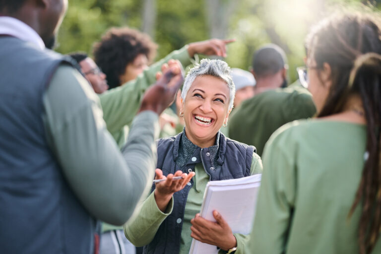 Senior person or leader for management in forest, park or eco friendly project