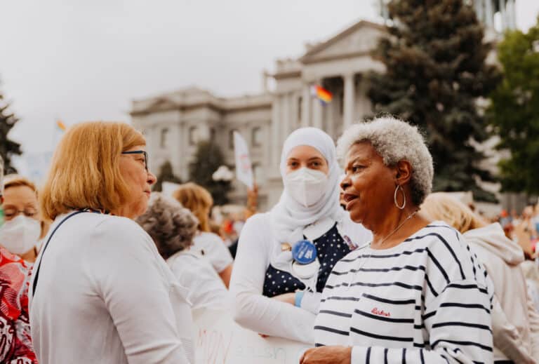Dr. Deborah Turner at repro justice rally June 2022