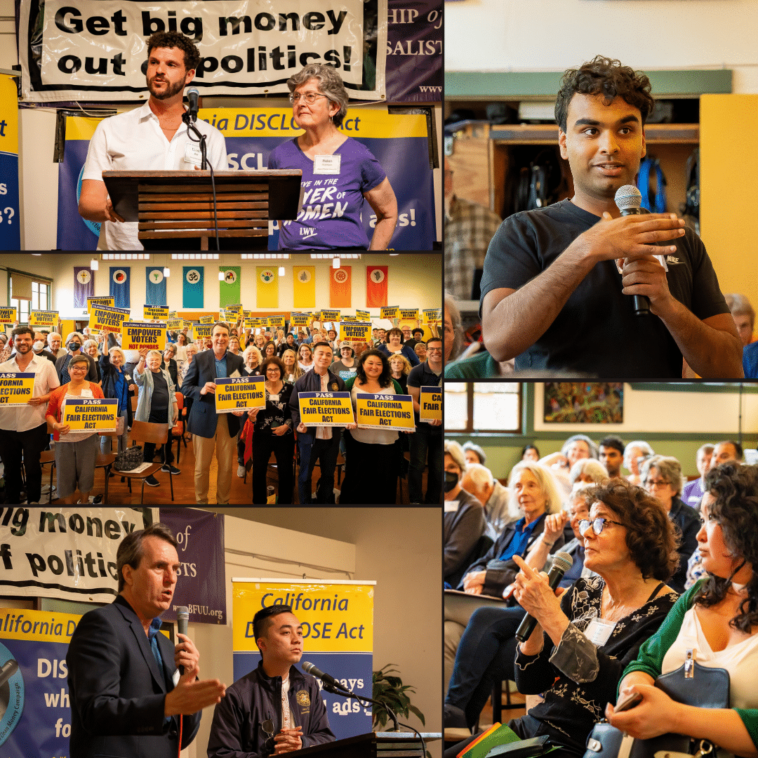 CA Clean Money Act Photo Collage
