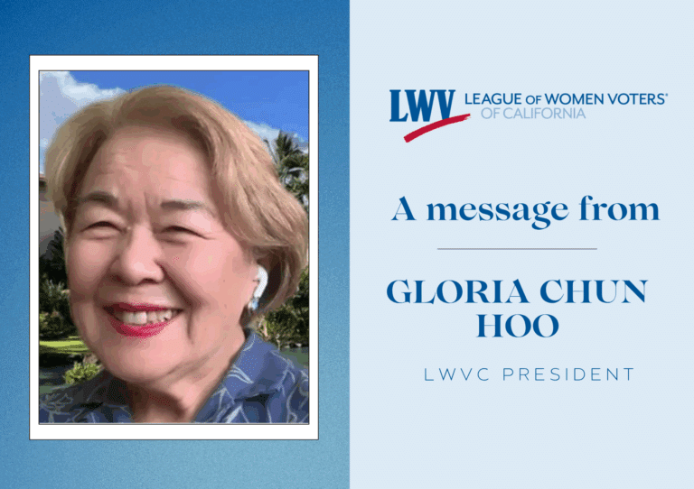 Meet Gloria Chun Hoo, LWVC President