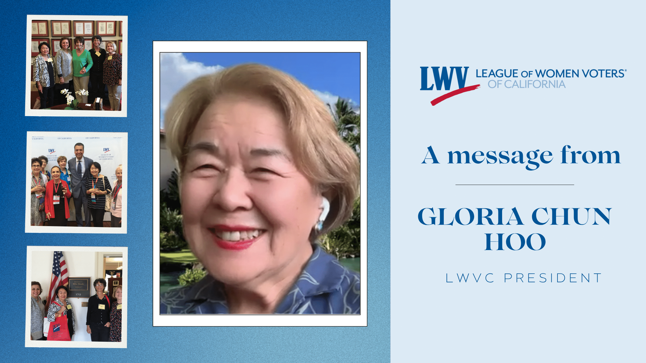 Meet Gloria Chun Hoo, Our New LWVC President