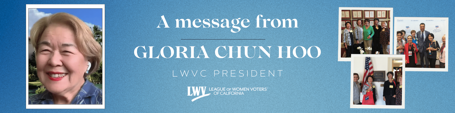 Meet Gloria Chun Hoo, LWVC President