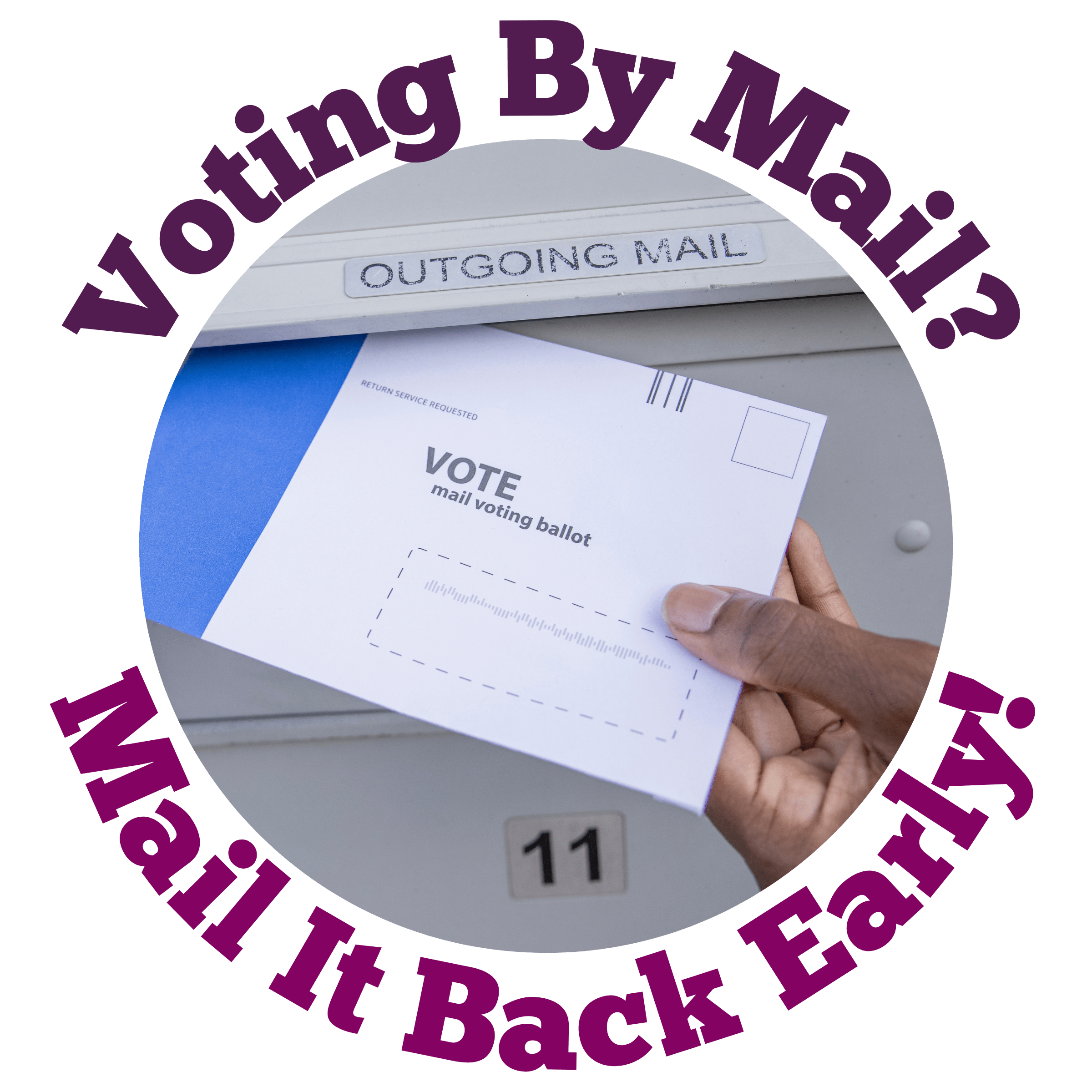 Voting By Mail? Mail It Back Early!