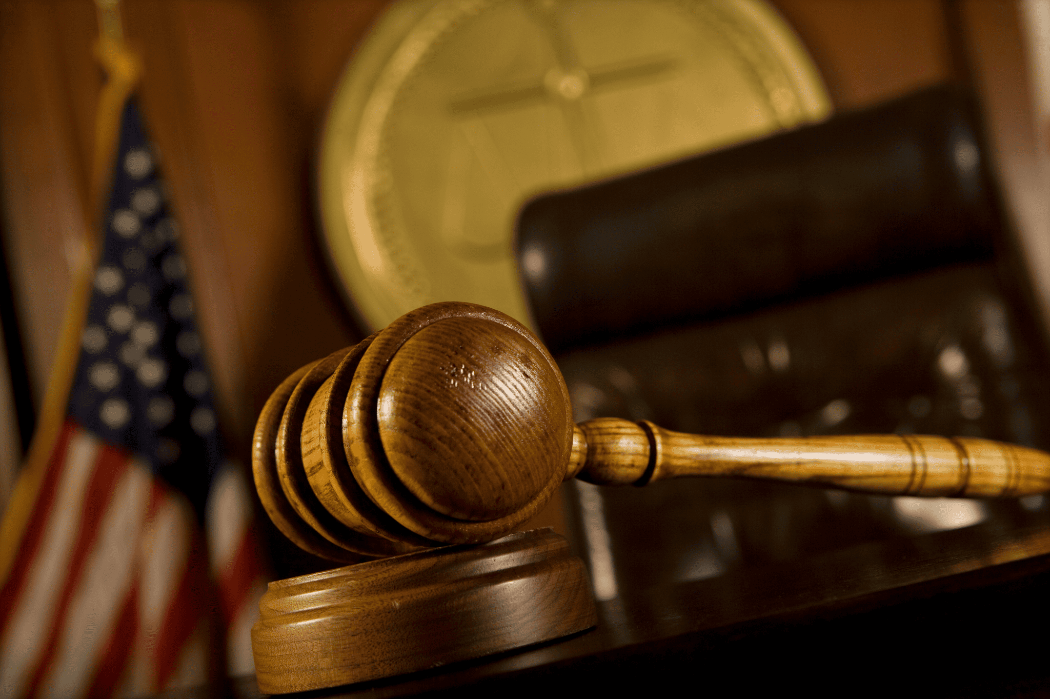 Litigation (gavel at judge's seat)