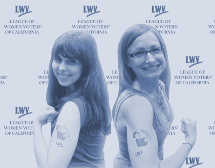 LWV members pose to show off bicep tattoos