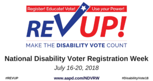 rev up, disability vote, voting rights, elections, voter registration